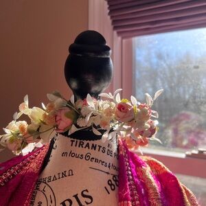 Floral Headpiece with Pink and White Accents